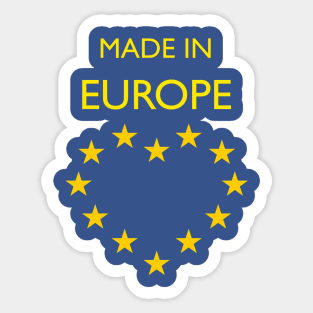 Made in Europe (with love) Sticker